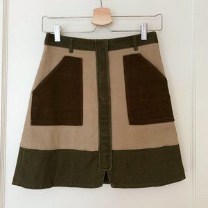 Holding Horses patchwork colorblock mini skirt | S